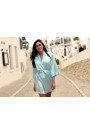 Brooklyn Baby Blue chalatas Baby Blue - Atlasiniai Chalatai moterims