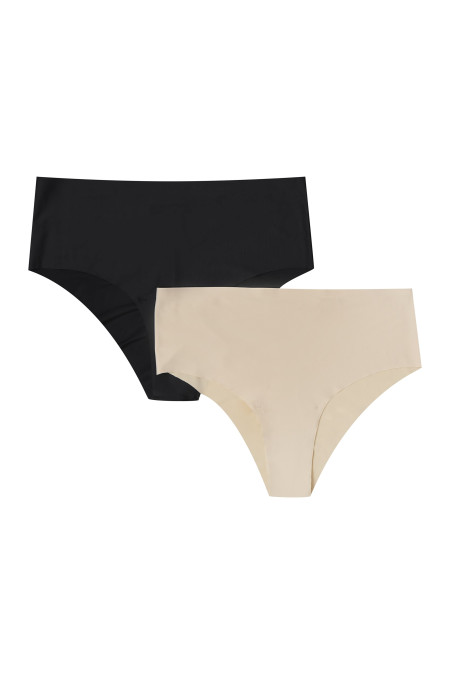 Kelnaitės Feliz 42584-K002 Juoda ir smėline (2 vnt) - Kelnaitės